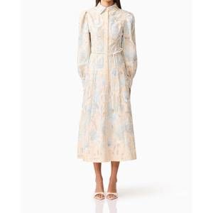 elliatt floral lace midi dress Elliatt Women's Apparel Women's Hermia Long Sleeve Floral Applique LACE UP MIDI  Dress, White, S at Amazon Women's Clothing store